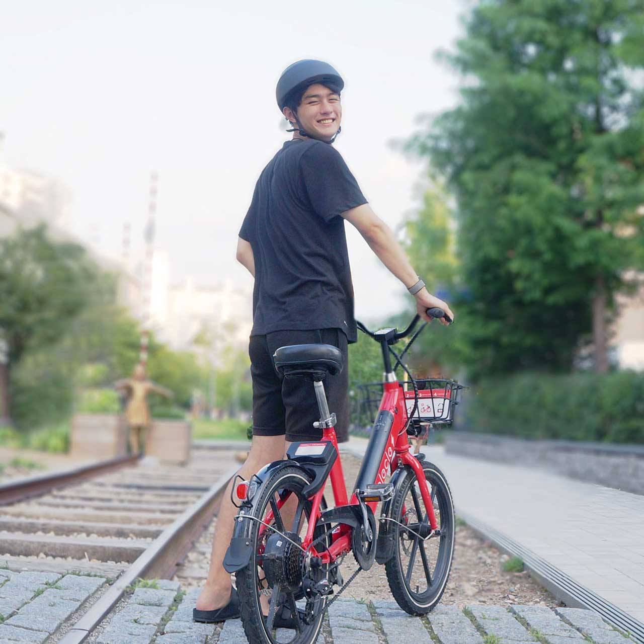Me with an Elecle bike